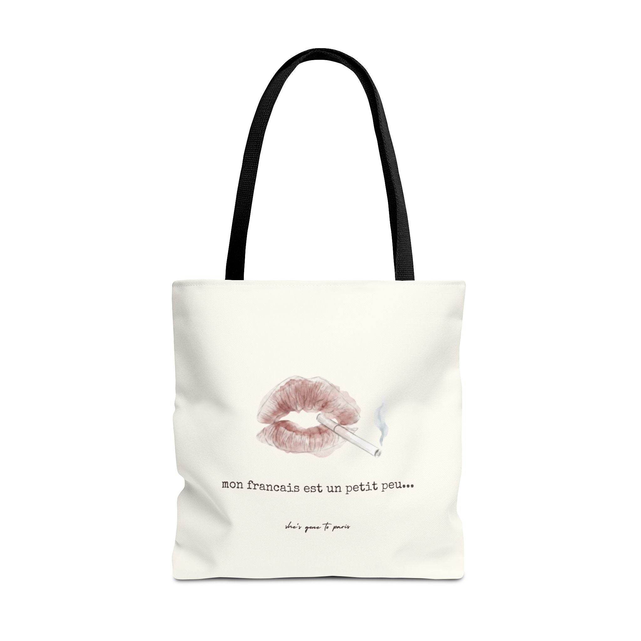 "Mon Français Est Un Petit Peu" French Tote Bag