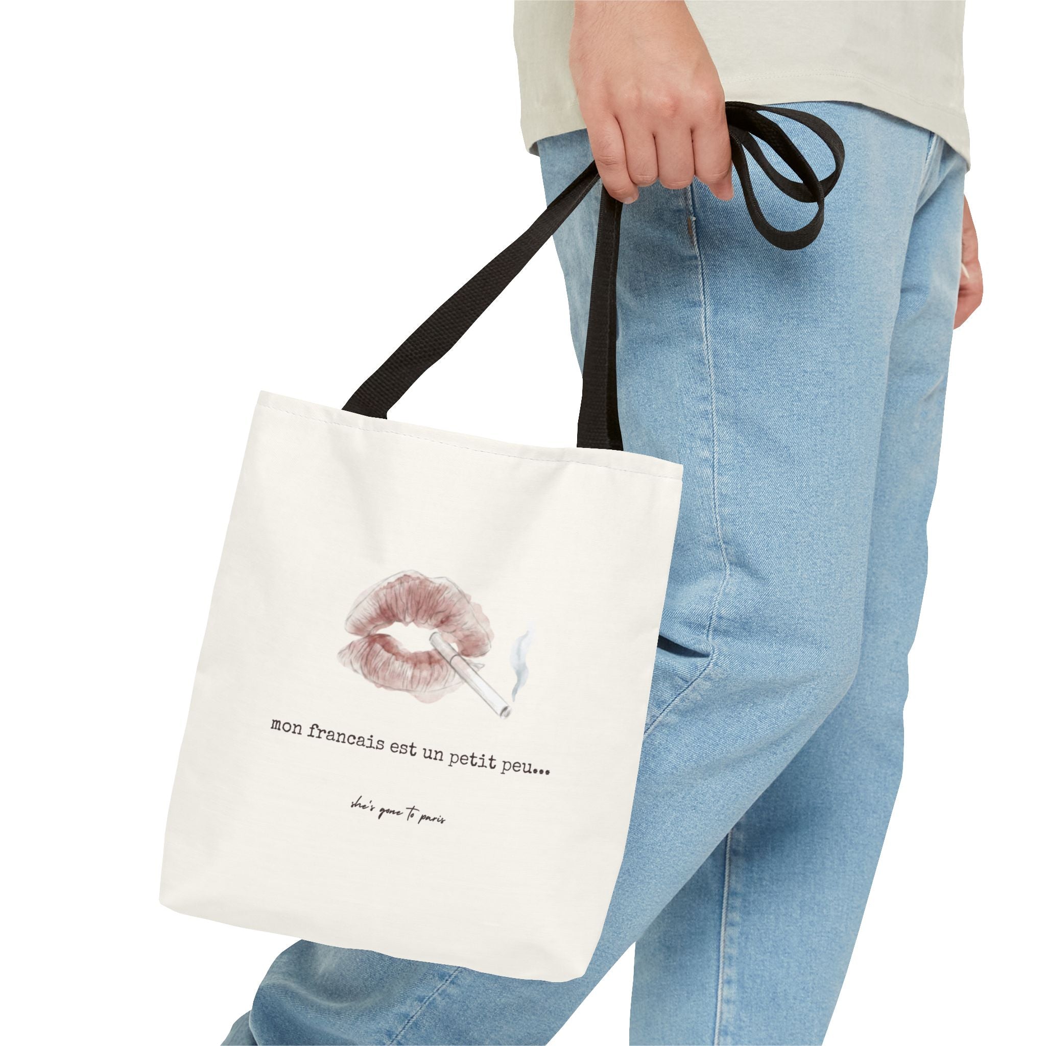 "Mon Français Est Un Petit Peu" French Tote Bag