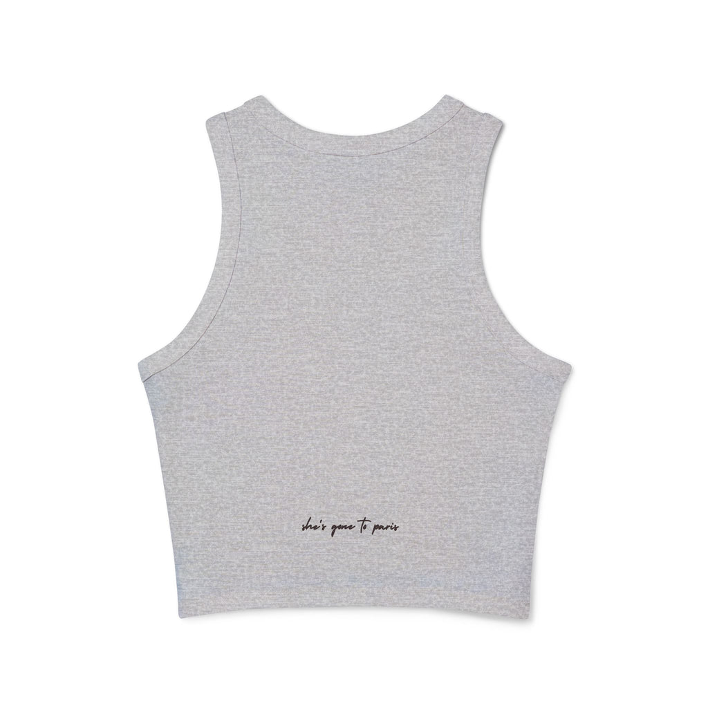 "Gone to Paris" Micro-Rib Racer Tank — She's Gone to Paris