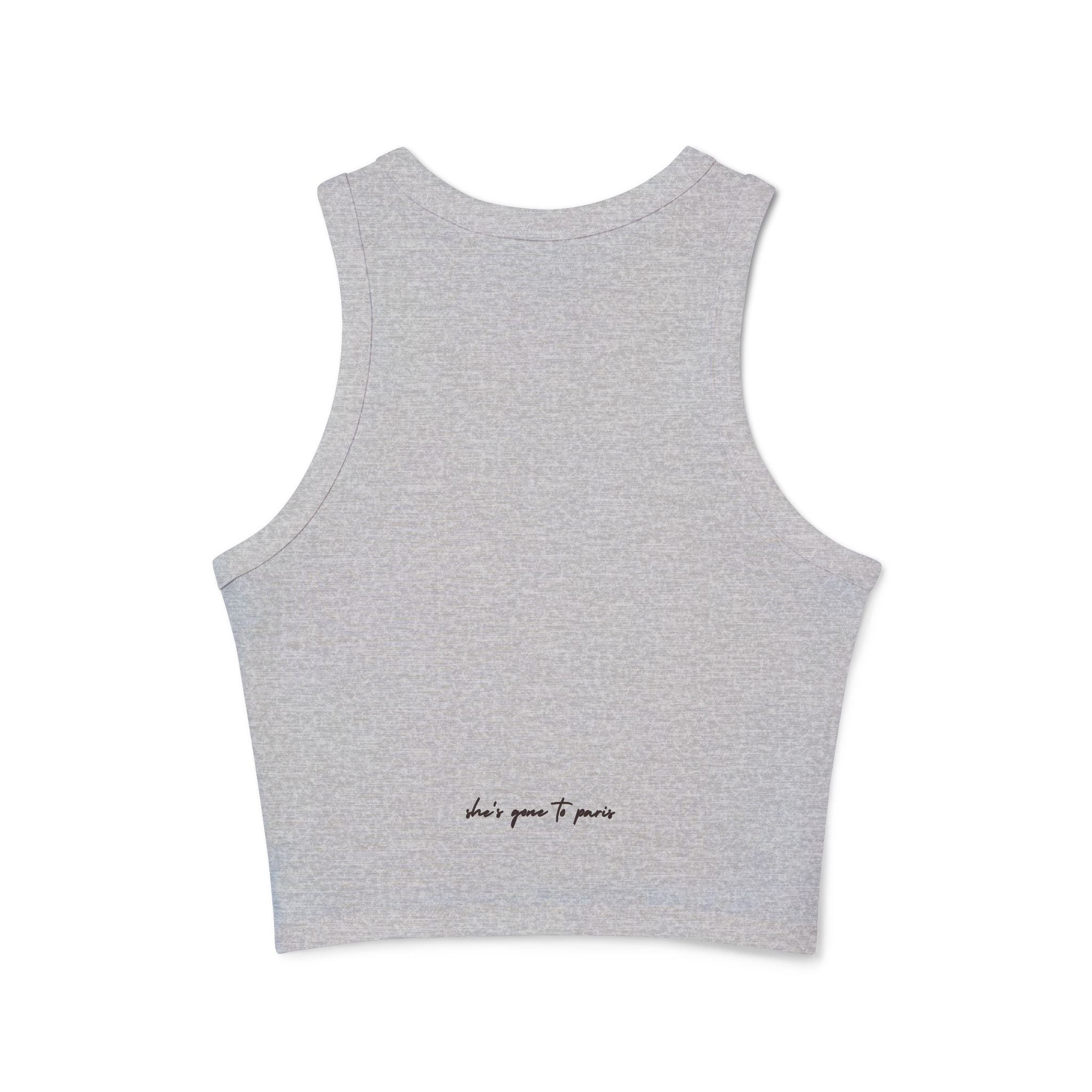 "Gone to Paris" Micro-Rib Racer Tank — She's Gone to Paris