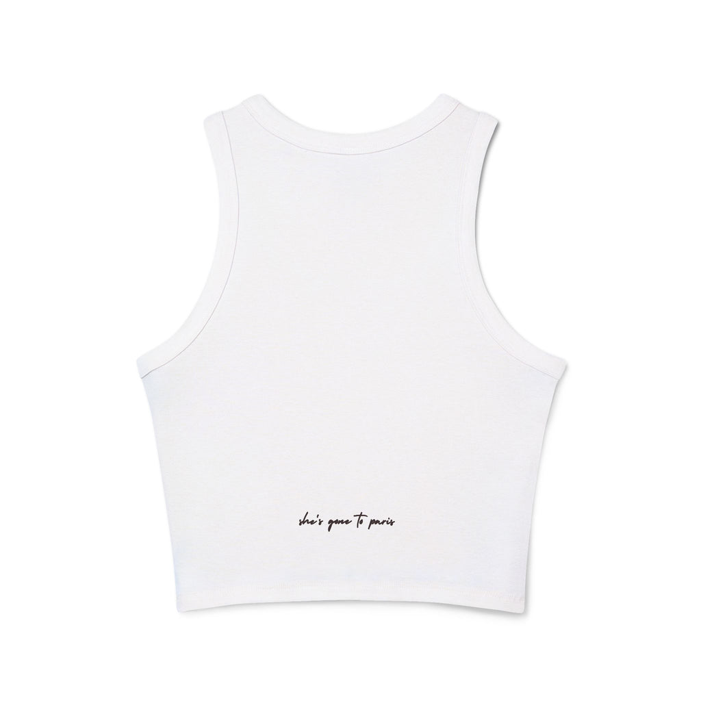 "Gone to Paris" Micro-Rib Racer Tank — She's Gone to Paris